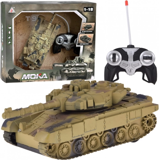 RC-tank med drejelig tårn, lys og realistiske lyde