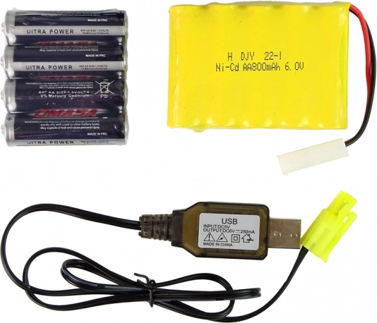 Akkumulator og batterier i pakken