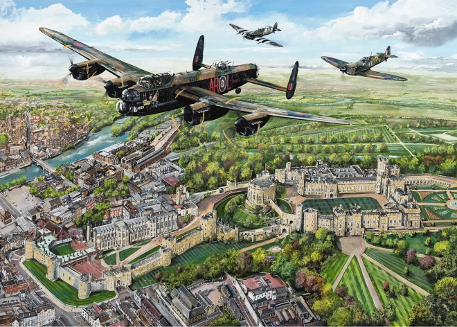 Puslespil Overflyvning over Windsor 1000 brikker GIBSONS