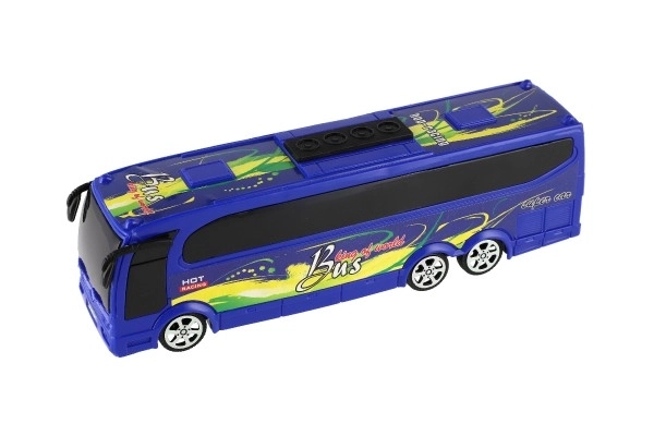 Plastbus 25cm med rullelegetøj i æske