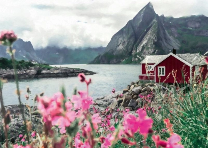 Imponerende motiv fra Lofoten i Norge