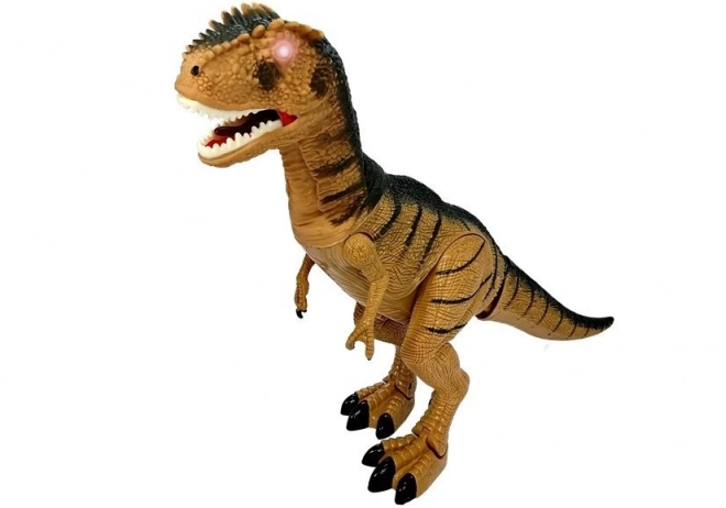 Tyranosaurus dinosaur bevæger sig, brøler og lyser op