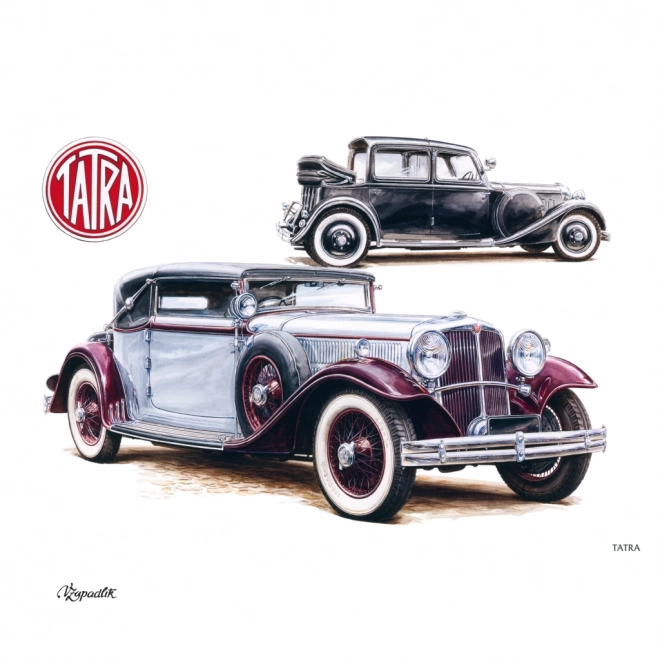 NOTIQUE Notes kalender Classic Cars – Václav Zapadlík, 2025, 30 x 30 cm