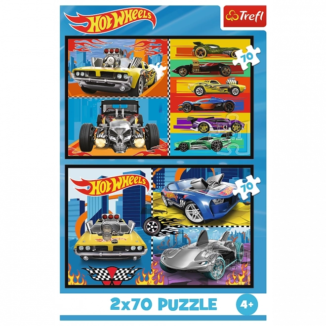 Puslespil 2x70 Biler Hot Wheels