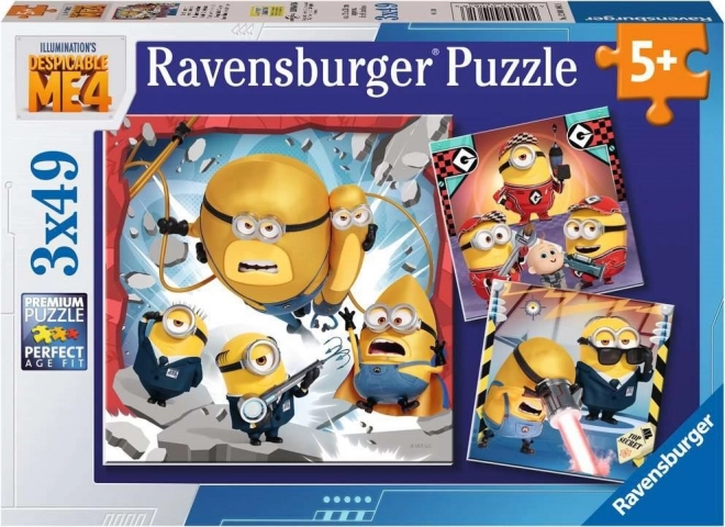 Ravensburger puslespil Grusomme Mig 4 – sæt med 3×49 brikker