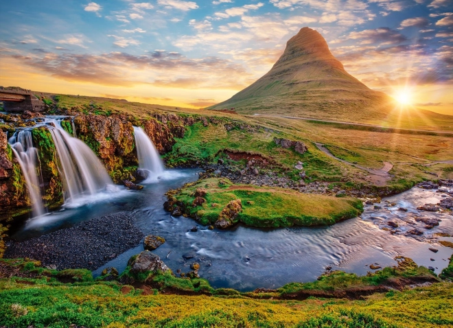 Puslespil Vandfald Kirkjufellsfoss, Island - 2000 brikker