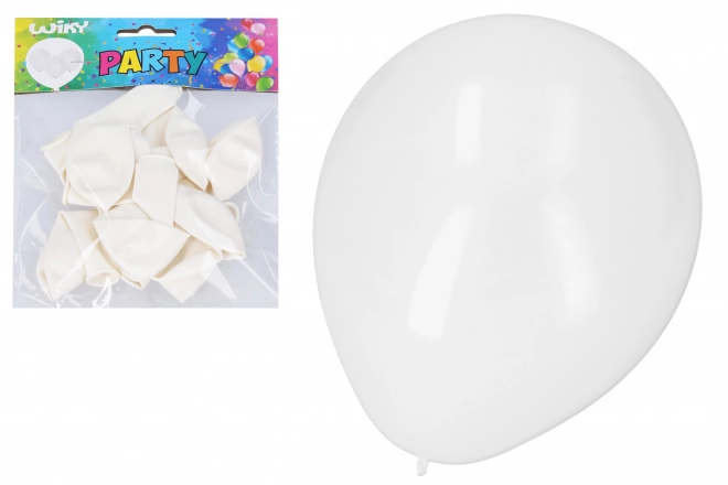 Hvide oppustelige balloner 30 cm - sæt med 10 stk