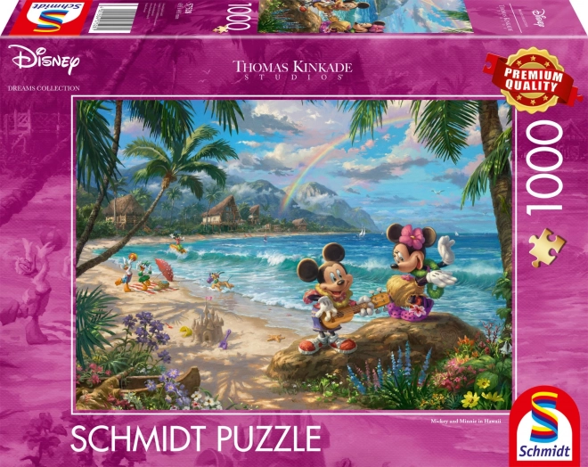 Puslespil Minnie og Mickey på Hawaii 1000 brikker