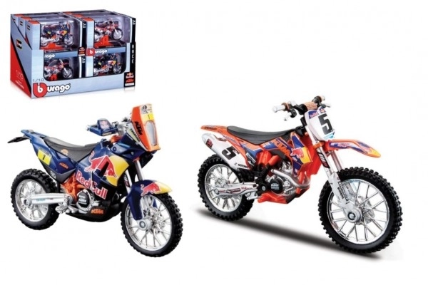 Bburago Red Bull Factory KTM Racing motorcykel 1:18, forskellige typer