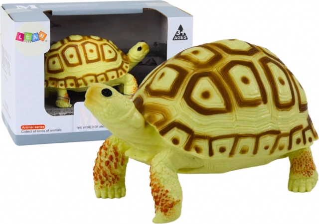 Samlingsfigur af skildpadde – lys gul og brun, 11 cm