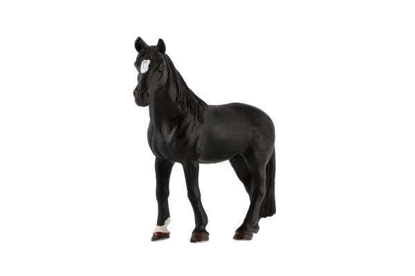 Husdomestreret sort hest zooted plast 13 cm i pose