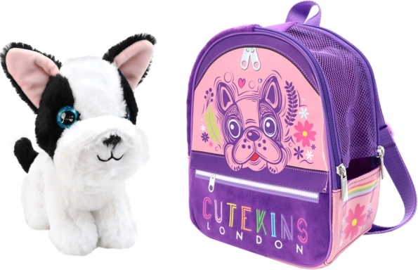 plysget hundehvalp med børnerygsæk CUTEKINS