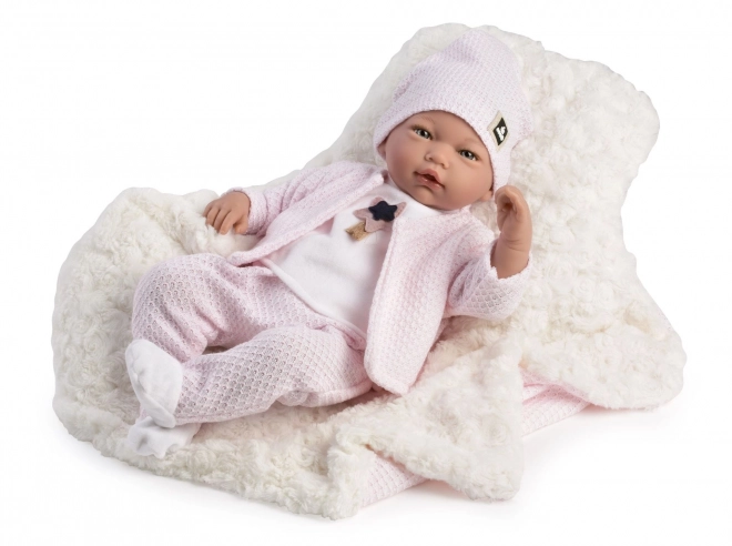 Guca 10219 LUCIA - realistisk babydukke med lyde og blødt stofkrop - 46 cm