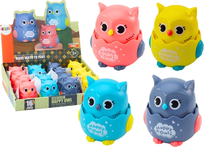 Friktionsdrev Little Jolly Owl 4 farver