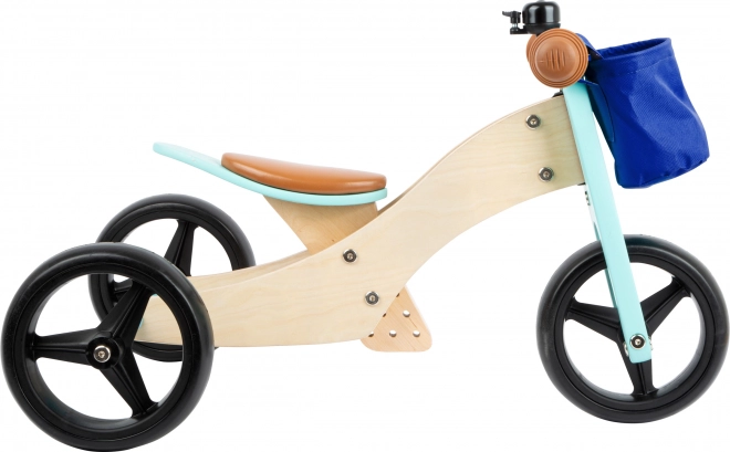 Small Foot Træ Løbecykel Trike 2-i-1 turkis
