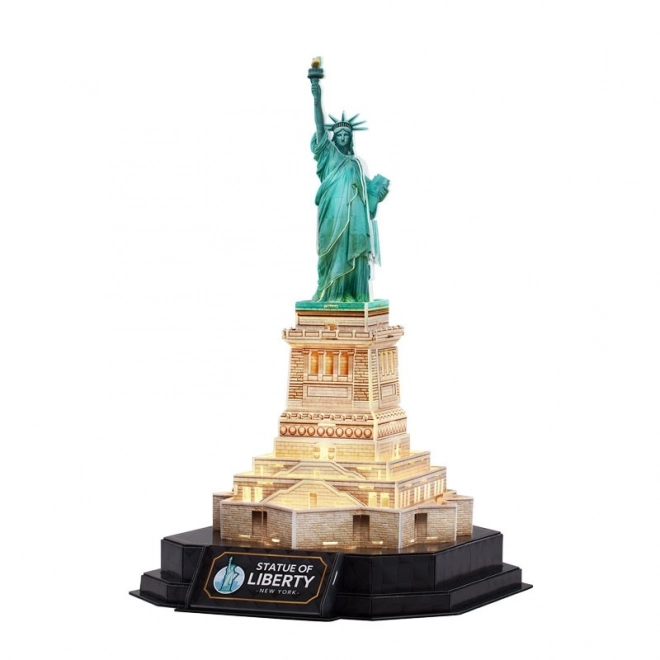 3D LED puslespil Frihedsgudinden (natversion)