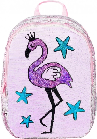 BAAGL Skole­rygsæk Fun Flamingo