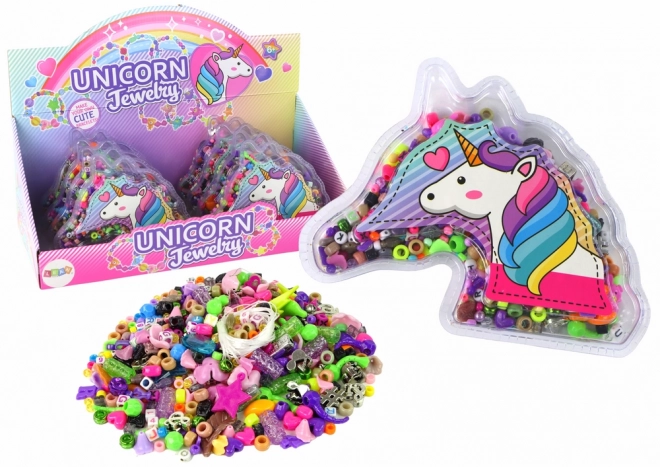 Sæt til fremstilling af enhjørning armbånd med perler og vedhæng