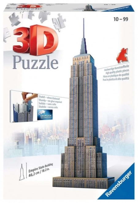 3D puslespil Empire State Building New York fra Ravensburger 216 brikker