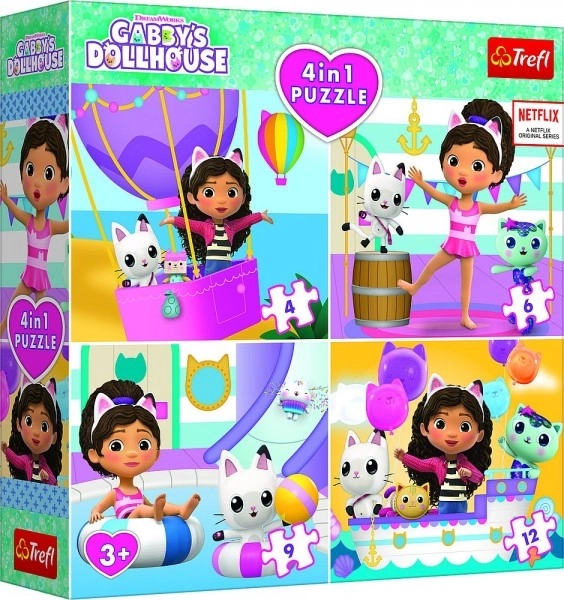 Puslespil Gabby's Dollhouse 4i1