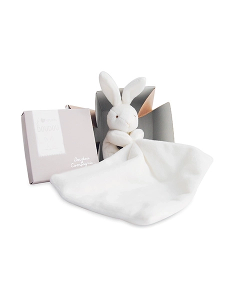 Doudou gaveæske - kanin med nusseklud 10 cm