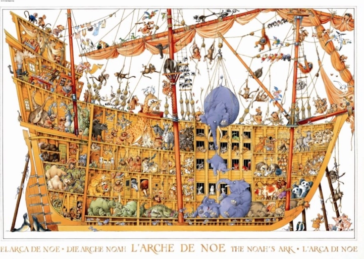 Puslespil Noas Ark 2000 brikker fra HEYE
