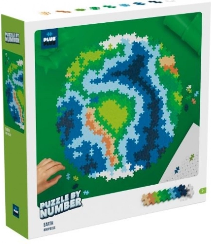 Plus-Plus Puzzle efter tal – Jorden, 800 brikker