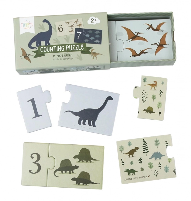 A Little Lovely Company Talpuslespil – Počítání s dinosaury