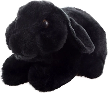 Sort plysbamse-kanin ECO-FRIENDLY