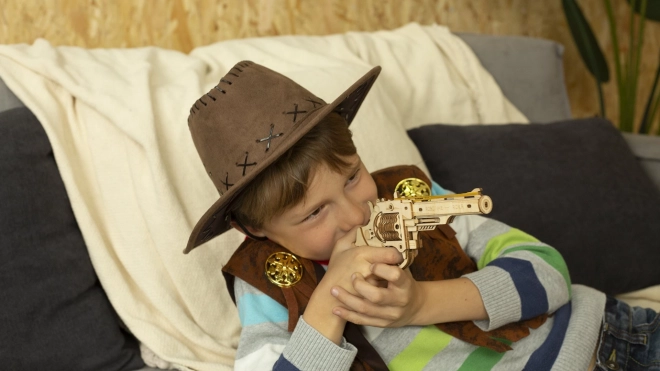 RoboTime 3D træ mekanisk puslespil Revolver Corsac