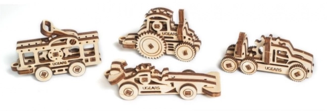 Ugears 3D mekanisk træpuslespil Køretøjer