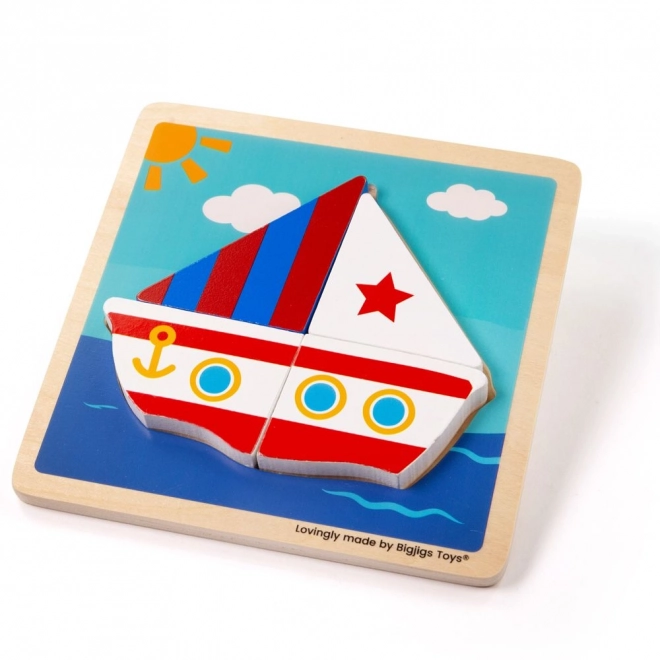 Bigjigs Toys Indsættende puslespil Sejlbåd