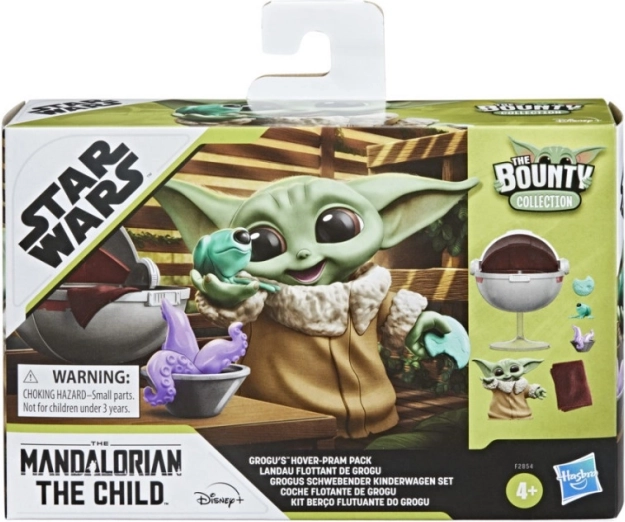 Star Wars-figur af Mandalorians barn med køretøj