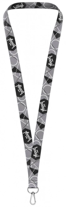 Grå nøglering lanyard