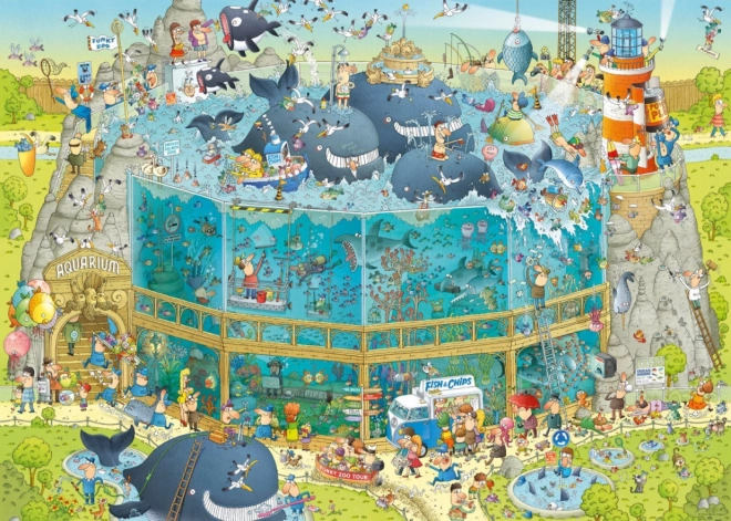 HEYE Puzzle Skør ZOO: Oceanudstillingen 1000 brikker