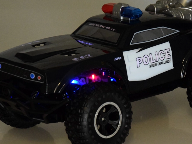 Stor fjernstyret monstertruck POLITI belysning på fjernbetjening RC0626