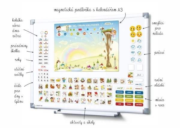 Magnetisk kalender - Børnehave 114 magneter