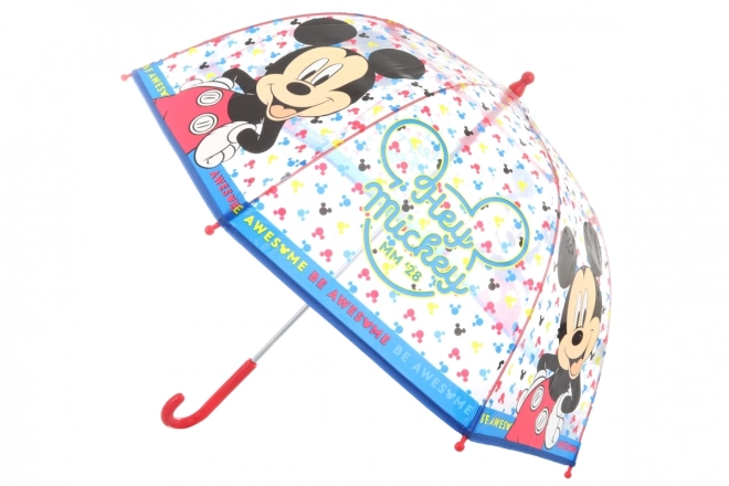 Mickey gennemsigtig manuel paraply