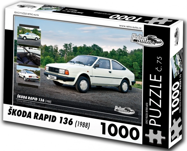 Puslespil RETRO-AUTA Škoda Rapid 136 (1988) – 1000 brikker