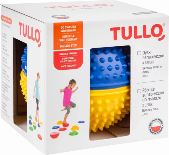 Sensoriske halvkugler 2 stk gul‑blå