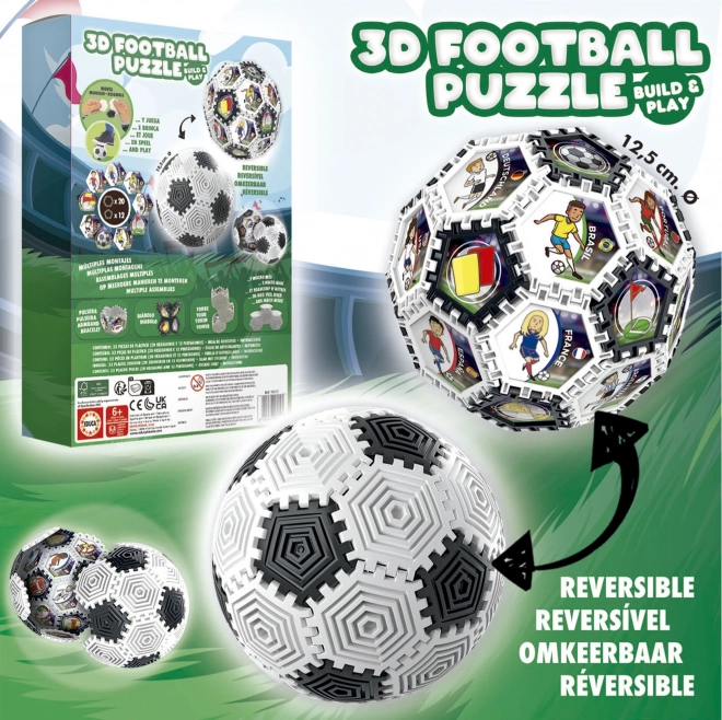 3D puslespil fodboldbold 32 brikker