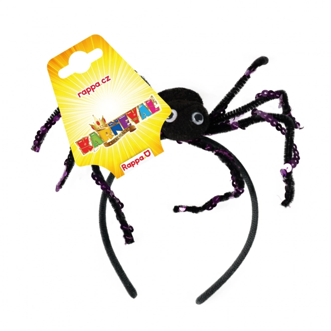 Hårbånd Halloween med sort edderkop