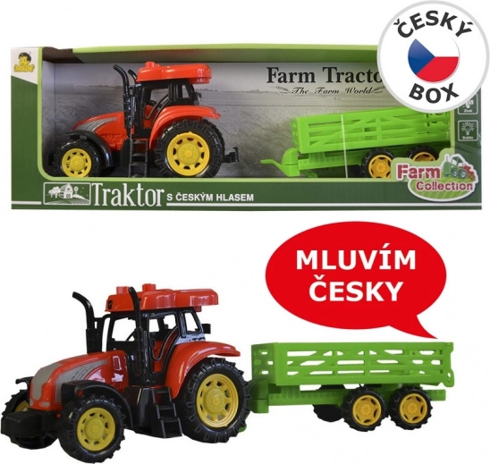 MaDe Traktor med trailer taler tjekkisk