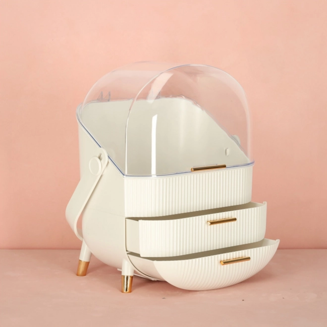 hvid kosmetik organizer med skuffer