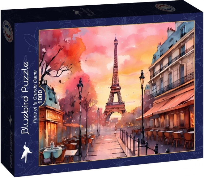 Puslespil Paris et la Grande Dame 1000 brikker