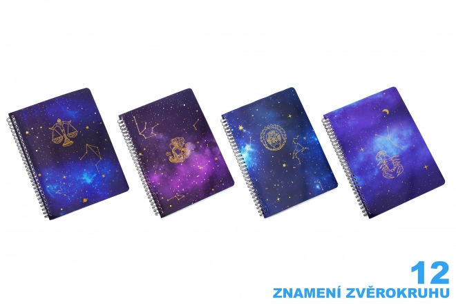 Notes spiral linjeret 18x25 cm, 80 sider - Stjernetegn – Vægten