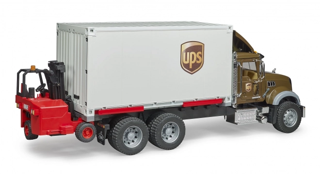 Bruder lastbil Mack UPS med gaffeltruck