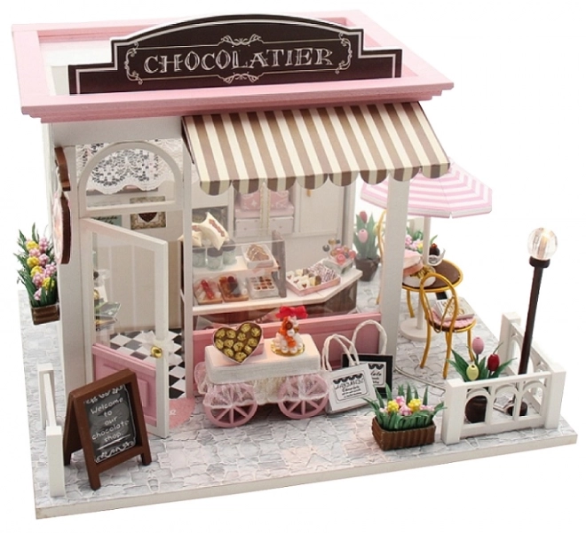 Dvædeti miniature dukkehus Chokoladefabrik