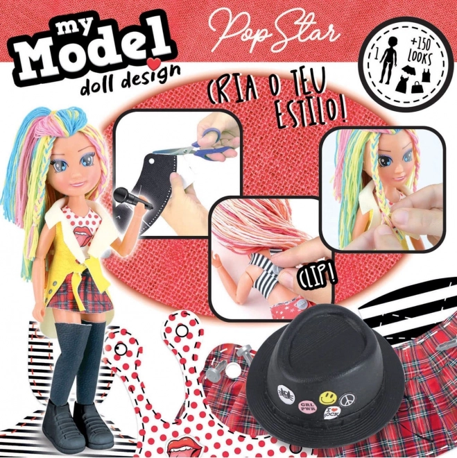 EDUCA Kreativt sæt My Model Doll Design: Popstjerne