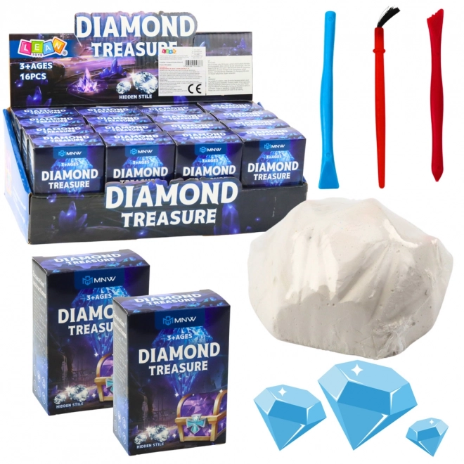 Kreativt sæt diamantudgravning